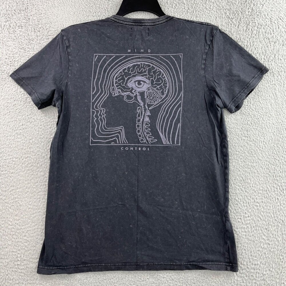 TBar X Cotton On Shirt Mens Medium Stonewashed Mind Control Psychology Hypnosis